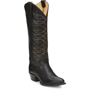 Justin Ladies Whitley Midnight Black Boots